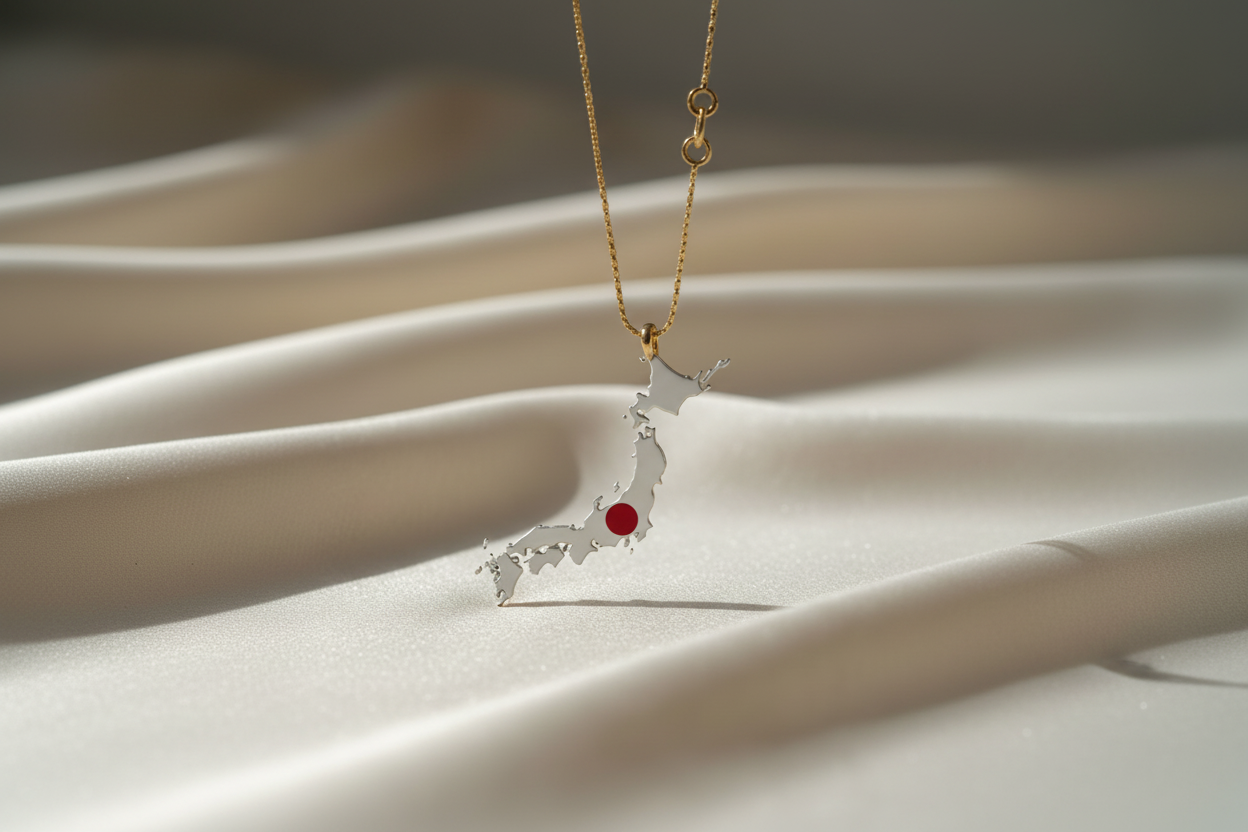 Japan Pendant Wide with Flag Colors